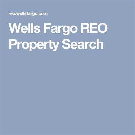 wells fargo property search.
